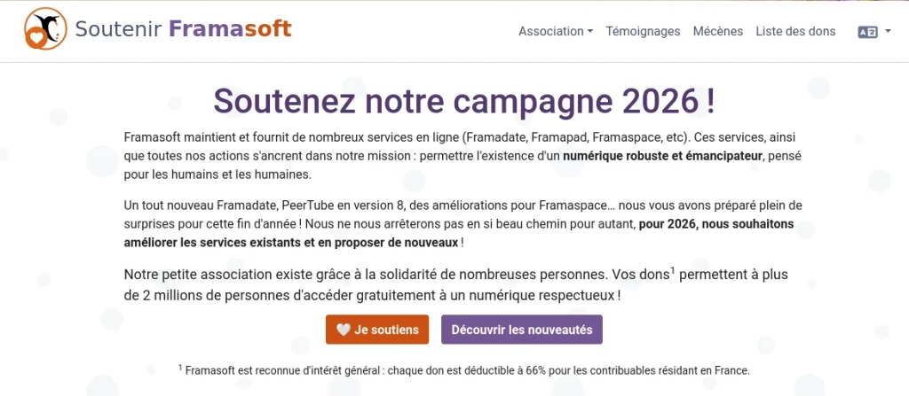 Soutenir Framasoft