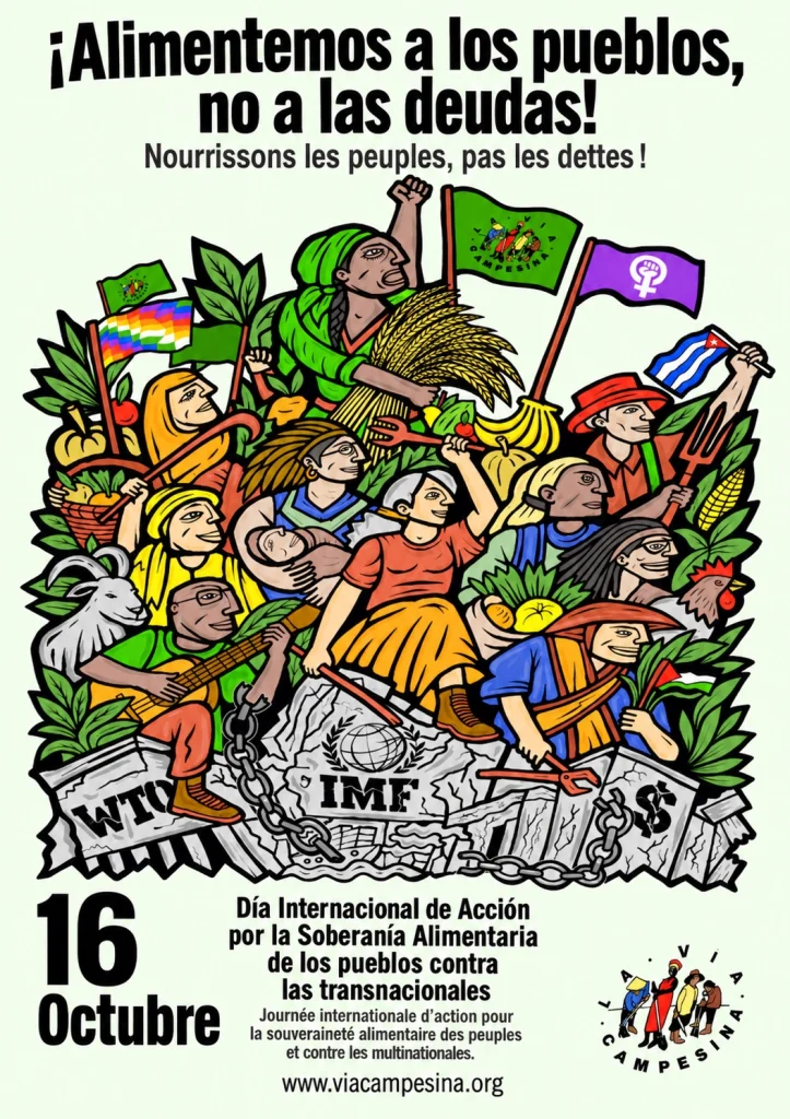 Llamado de La Vía Campesina: Día Internacional de Acción por la Soberanía Alimentaria de los pueblos contra las transnacionales